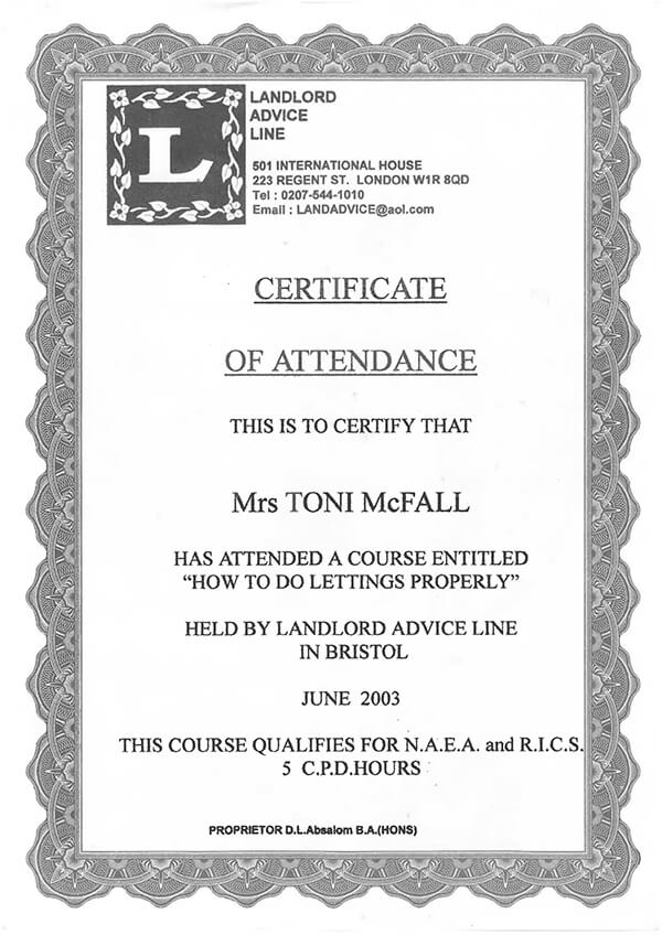 LAL certificate